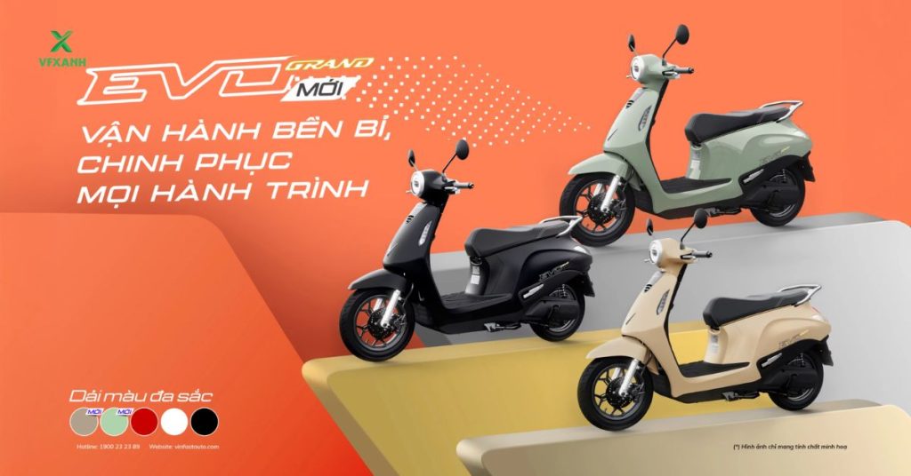 VinFast Evo Grand ra mắt: Tầm hoạt động 262km, định nghĩa lại xe máy điện đô thị