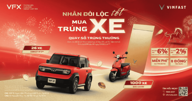 Mua xe trúng xe – Nhân đôi lộc Tết cùng VinFast VFX
