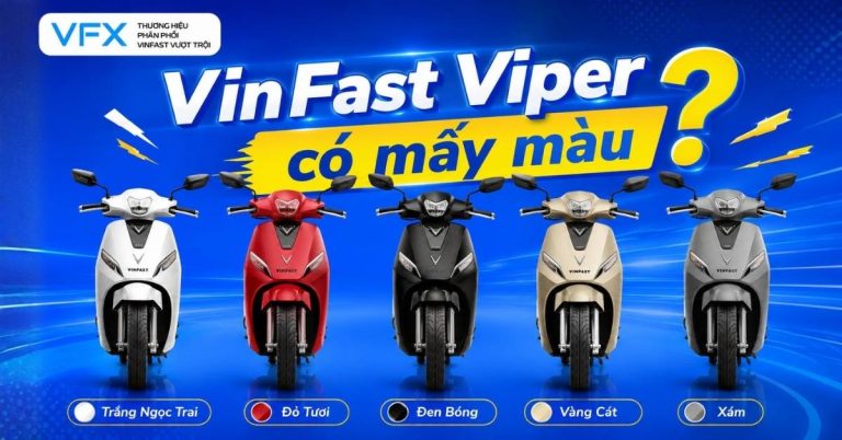 VinFast Viper có mấy màu? Cập nhật bảng màu mới nhất